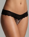 Look fierce in Cosabella's lace and animal printed thong.