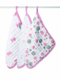 aden + anais Muslin Washcloths, Bathing Beauty, 3-Pack