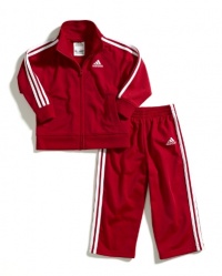 adidas Baby-Boys Infant Core Tricot Set, Red, 3 Months