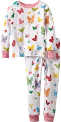 Hatley Girls 2-6X Pajama Set, Flying Butterflies, 5