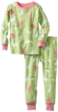 Hatley Girls 2-6X Pajama Set, Pink Bunnies, 6