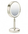 Conair BE116T Double-Sided Fluorescent Mirror, Satin Nickel