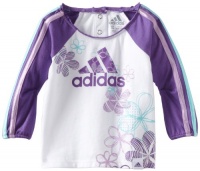 adidas Baby-Girls Infant Raglan Tee, White/Pure, 18 Months