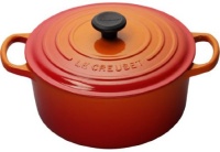 Le Creuset Signature Enameled Cast-Iron 3-1/2-Quart Round French Oven, Flame