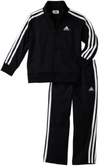 adidas Boys 2-7 Toddler Iconic Tricot Set, Black, 4T