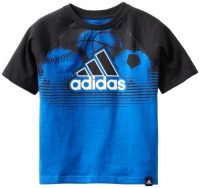 Adidas Boys 2-7 Triple Performance Tee, Bright Blue, 7