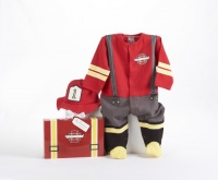 Baby Aspen Big Dreamzzz 2 Piece Layette Set in Themed Gift Box, Baby Firefighter, 0-6 Months