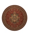 The Couristan Kashimar area rug is inspired by classic Oriental and Persian motifs, featuring a richly detailed design in warm red with grey florals. With features like 100% New Zealand semi-worsted wool, Couristan's exclusive locked in weave, crystal-point finish and hand-knotted fringes, the Medallion Antique Red rug offers a sophisticated addition to any room of your home.