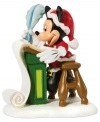 Making his list and checking it twice, lovable Mickey Mouse masquerades as Santa Claus in this whimsical figurine. A must-have for Disney lovers, from Department 56.