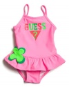 GUESS Logo Swimsuit with Butterfly, PINK (24M)