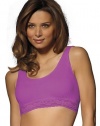 Bali Women's Comfort Revolution Seamless Crop Top Bra, Light Beige, Large