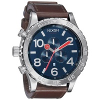 Nixon 51-30 Chrono Leather Watch - Navy X One Size