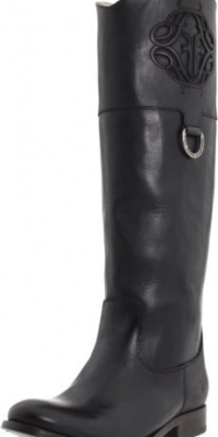 FRYE Women's Melissa Logo Boot,Black,8.5 M US