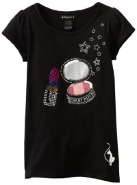 Baby Phat - Kids Girls 7-16 Make Up Tee, Black, Medium