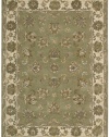 Nourison Mahal Green Persian 5-Feet by 7-Feet 100-Percent Wool Area Rug