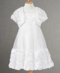 Her special day will be even more special in this beautiful communion dress and matching bolero from Bonnie Jean (Clearance)