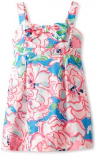 Lilly Pulitzer Girls 2-6X Little Leandra Dress, Flutter Blue Lucky Charm, 4