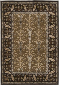 Area Rug 5x7 Rectangle Transitional Dark Brown-Chocolate Color - Surya Basilica Rug from RugPal