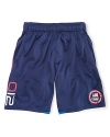 Rendered in microfiber for a sporty look and soft feel, this short celebrates Team USA's participation in the 2012 Olympics.