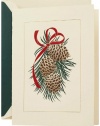 Crane & Co. Hand Engraved Pinecones Swag Holiday Card (KN9211V)