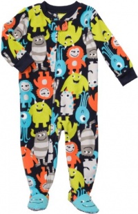 Carter's Fleece Footed Pajama Sleeper- Kids Size 7 - Aliens Monsters