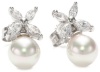 Majorica 8mm White Round Cubic Zirconia Earrings