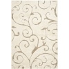 Safavieh Florida Shag Collection SG455-1113 Cream and Beige Shag Square Area Rug, 6-Feet 7-Inch Square