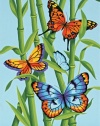 Dimensions Needlecrafts Paintworks Paint By Number, Butterflies And Bamboo