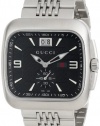 Gucci Men's YA131305 Gucci Coupé Steel Bracelet Black Dial Watch