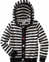 Roxy Kids Girls 2-6X Dilly Dally Sweater, True Black Stripe, Medium