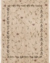 Nourison Zanibar Vines of Flowers Beige 5.6-Feet by 7.5-Feet Polyacrylic Area Rug