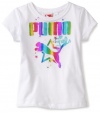 Puma - Kids Girls 2-6X Tod Rainbow Tee, White, 2T