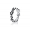 925 Sterling Silver Pandora Match Flower Clear CZ Ring Size 9