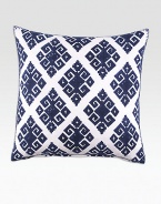 EXCLUSIVELY AT SAKS.COM. These hand-block printed pillows evoke dreams of Ghana, with all the rhythm, sun, and hubbub of its local markets.55% linen/45% cottonHand-stitched edgingConcealed zip closure20 X 20Imported 