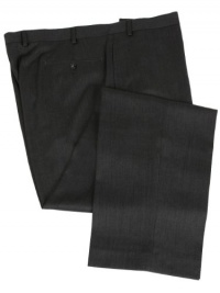 Ralph Lauren Mens Flat Front Solid Charcoal Gray Wool Dress Pants