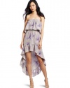 Parker Women's Strapless Ruffle Dress, Purple Burst, Medium