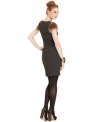 Faux-fur sleeves add luxe to this Bar III Front Row dress for a fashion-forward fall soiree look!