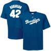 MLB Majestic L.A. Dodgers #42 Jackie Robinson Youth Royal Blue Cooperstown Player T-shirt