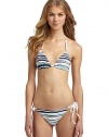 THE LOOKTwo-tone brushstroke wave patternAdjustable halter straps with O-ringsAdjustable triangle cupsBack tie closureTHE MATERIAL80% nylon/20% spandexCARE & ORIGINHand washMade in USA of imported fabricPlease note: Bikini bottom sold separately. 