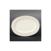 Noritake Silver Palace Oval Platter, 14-inches