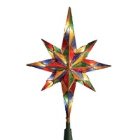 Kurt Adler 10-Light Mosaic Bethlehem Star Treetop