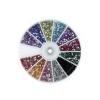 MASH Rhinestones 2400 Piece 12 Color Nail Art Nailart Manicure Wheels