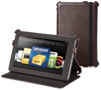 Kindle Fire Genuine Leather Cover by Marware, Brown (does not fit Kindle Fire HD)