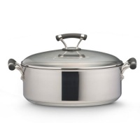 Circulon Contempo Stainless Steel Nonstick 7-1/2-Quart Covered Wide Stockpot