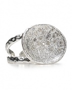 Embrace a silver streak with Melinda Maria's pave-encrusted cocktail ring. Daytime or after dark, this piece adds polish.