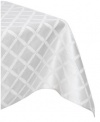 Lenox Laurel Leaf 70-by-144-Inch Oblong / Rectangle Tablecloth, Platinum