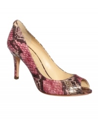 Pretty pink python. Ivanka Trump's Cleas pumps are a great day-to-night shoe with tons of texture.