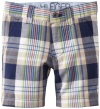 Tommy Hilfiger Boys 2-7 Spencer Plaid FF Short, Flag Blue, 3 Regular