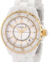 Akribos XXIV Women's AKR484WTG Allura Gold-Tone White Ceramic Watch