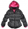 Weatherproof Girls Black & Fuchsia Bubble Jacket (4)